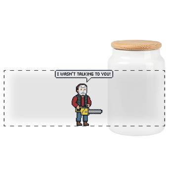 Motif de Noël drôle pour un joli cadeau - Boîte à biscuits avec couvercle en bois - blanc - Devant