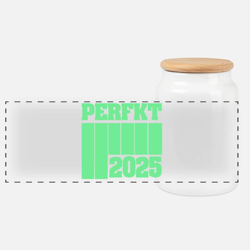 2025 - Panorama Keksdose mit Holzdeckel - Weiß