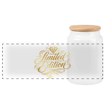Édition limitée Diamond - Boîte à biscuits avec couvercle en bois - blanc - Devant