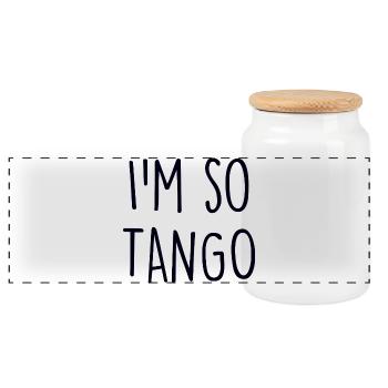 Danseur de tango - Boîte à biscuits avec couvercle en bois - blanc - Devant