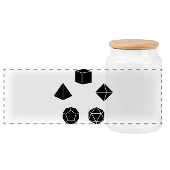 Pen&Paper Dice Set - Panorama Keksdose mit Holzdeckel - Weiß - Vorne