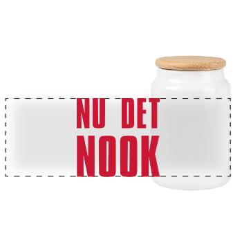 NOW the Nook Anti USA - Panoramic Cookie Jar with Wooden Lid - white - Front