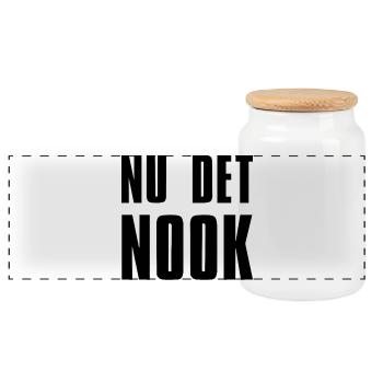 NOW the Nook Anti USA - Panoramic Cookie Jar with Wooden Lid - white - Front