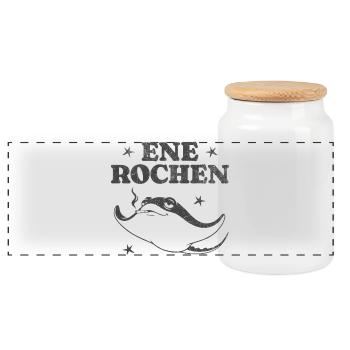 Raucher shirt Rauchender Mantarochen Vintage - Panorama Keksdose mit Holzdeckel - Weiß - Vorne