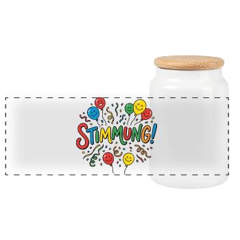 Ambiance Carnaval, Confettis Fun Shirt & Hoodie - Boîte à biscuits avec couvercle en bois - blanc - Devant
