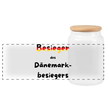 Besieger des Dänemarkbesiegers - Handball - Panorama Keksdose mit Holzdeckel - Weiß - Vorne