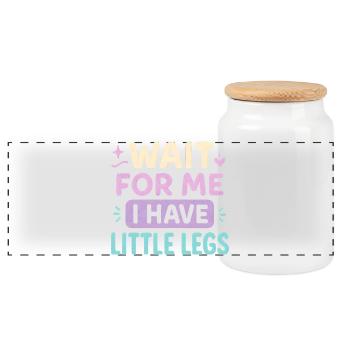 Cute Saying Humor Meme Funny Gift Idea - Panoramic Cookie Jar with Wooden Lid - white - Front