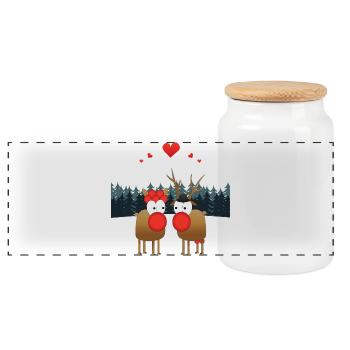 Schwarzwaldliebe - Panorama Keksdose mit Holzdeckel - Weiß - Vorne