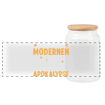 Nerd THE FOUR HORSEMEN OF THE MODERN APOCALYPSE - Panoramic Cookie Jar with Wooden Lid - white - Front