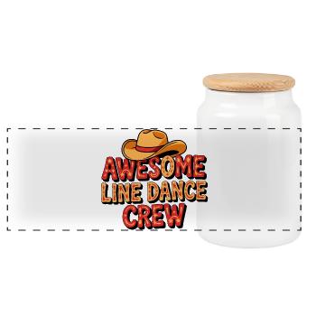 Géniale équipe de danse en ligne - Boîte à biscuits avec couvercle en bois - blanc - Devant