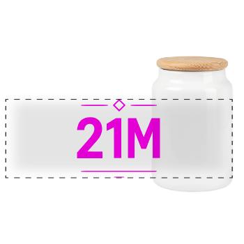 T-shirt crypto de 21 millions de millions pour traders et investisseurs - Boîte à biscuits avec couvercle en bois - blanc - Devant