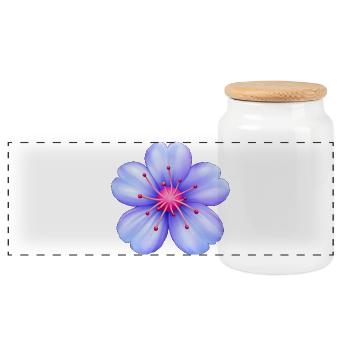 blomma_merch - Panorama Keksdose mit Holzdeckel - Weiß - Vorne