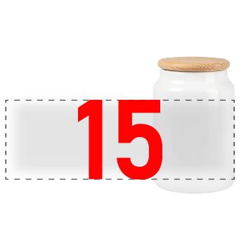 15. 15 ANS. 15e ANNIVERSAIRE. ANNIVERSAIRE 15 ANS. - Boîte à biscuits avec couvercle en bois - blanc - Devant