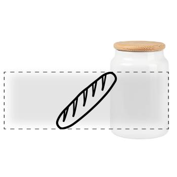 wand - Panoramic Cookie Jar with Wooden Lid - white - Front
