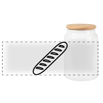 wand - Panoramic Cookie Jar with Wooden Lid - white - Front
