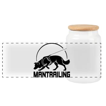 Chien de sport Border Collie Chasseur de Sport Sauvets - Boîte à biscuits avec couvercle en bois - blanc - Devant