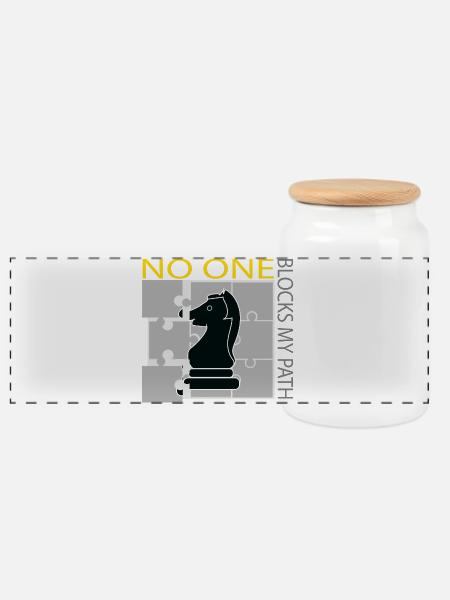 Chess Knight Puzzle Streetwear T-Shirt - Panorama Keksdose mit Holzdeckel - Weiß