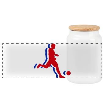 Fussball Frankreich Fan France Football - Boîte à biscuits avec couvercle en bois - blanc - Devant