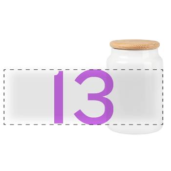 13 - Boîte à biscuits avec couvercle en bois - blanc - Devant