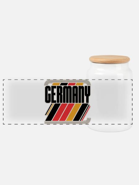 Germany - Panorama Keksdose mit Holzdeckel - Weiß