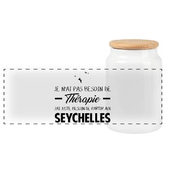 Je N Ai Pas Besoin De Therapie J Ai Juste Besoi... - Boîte à biscuits avec couvercle en bois - blanc - Devant