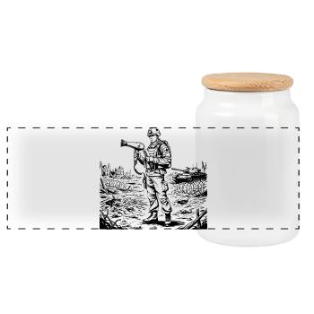 Estupida guerra - Boîte à biscuits avec couvercle en bois - blanc - Devant