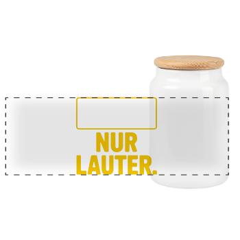 Nicht Einfacher Erklären Nur Lauter Lehrer Büro - Panorama Keksdose mit Holzdeckel - Weiß - Vorne