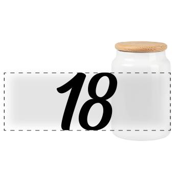 18 - Boîte à biscuits avec couvercle en bois - blanc - Devant