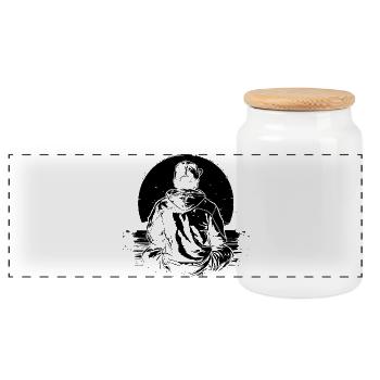 Graphismes Gamer - Boîte à biscuits avec couvercle en bois - blanc - Devant