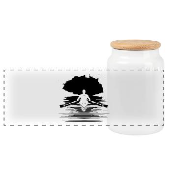 Rower Graphics - Boîte à biscuits avec couvercle en bois - blanc - Devant