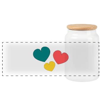 NOËL. ANNEE. ANNIVERSAIRE. RETRAITE. FÊTE DES PERE - Boîte à biscuits avec couvercle en bois - blanc - Devant