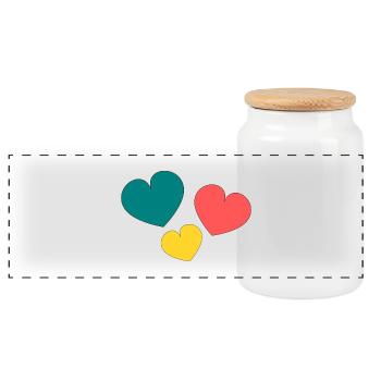 PAAR. ICH HABE GERADE GEHEIRATET. Junggesellinnenabschied. VALENTINSTAG. LIEBE. - Panorama Keksdose mit Holzdeckel - Weiß - Vorne