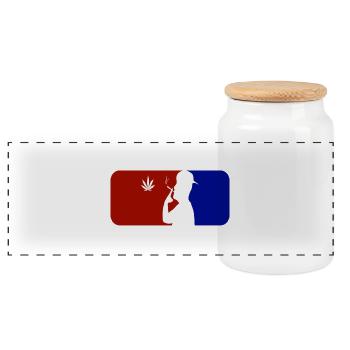 Pass That Dutch RWB - Panoramic Cookie Jar with Wooden Lid - white - Front