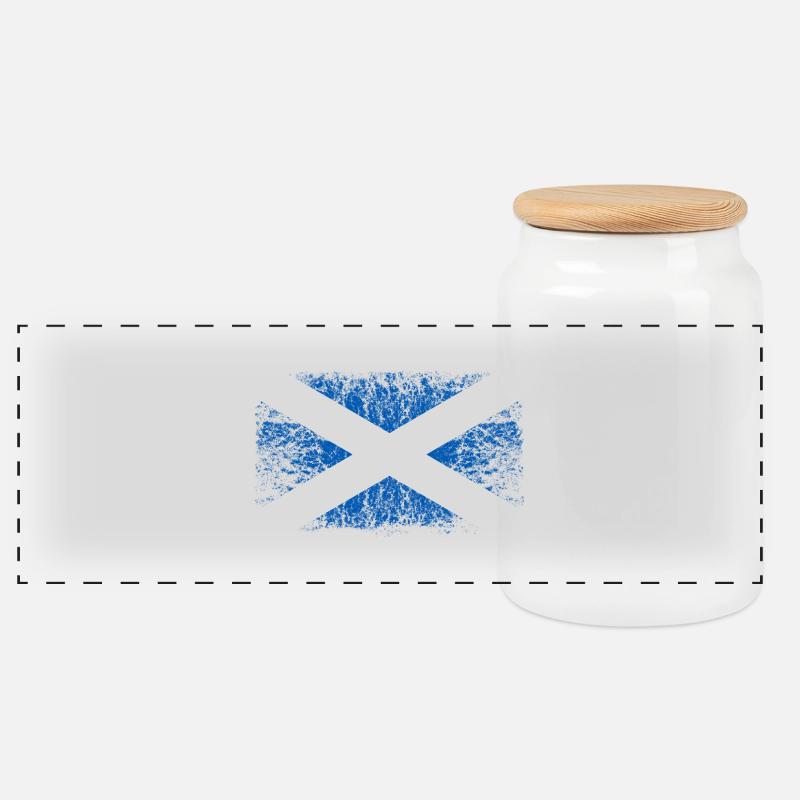 Schottland 002 AllroundDesigns - Panorama Keksdose mit Holzdeckel - Weiß
