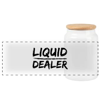 Liquid Dealer - Panorama Keksdose mit Holzdeckel - Weiß - Vorne