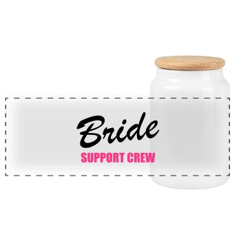 Bride Support Crew 2clr - Panorama Keksdose mit Holzdeckel - Weiß - Vorne