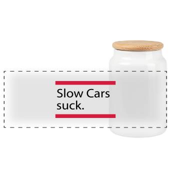 2541614 125408996 voiture - Boîte à biscuits avec couvercle en bois - blanc - Devant
