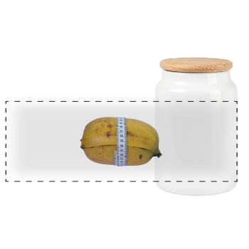 Banane - La plus grosse banane... - Boîte à biscuits avec couvercle en bois - blanc - Devant