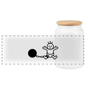 captured_baby - Boîte à biscuits avec couvercle en bois - blanc - Devant