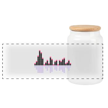 Equalizer1 3C. - Boîte à biscuits avec couvercle en bois - blanc - Devant