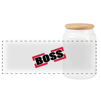 Capo - Boîte à biscuits avec couvercle en bois - blanc - Devant