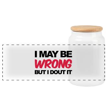 Funny - Panoramic Cookie Jar with Wooden Lid - white - Front