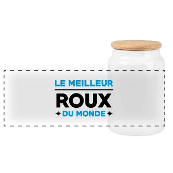 Roux / Rousse / Rousseur / Style / Mode / Rouquine - Boîte à biscuits avec couvercle en bois - blanc - Devant