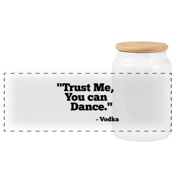 You can Dance - Vodka - Panorama Keksdose mit Holzdeckel - Weiß - Vorne