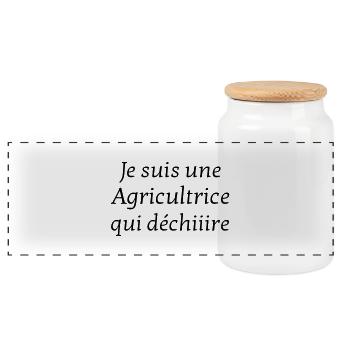 Agriculture / Agriculteur / Ferme / Paysan - Boîte à biscuits avec couvercle en bois - blanc - Devant