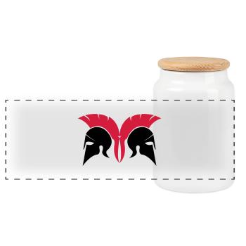spartaner_002 - Boîte à biscuits avec couvercle en bois - blanc - Devant