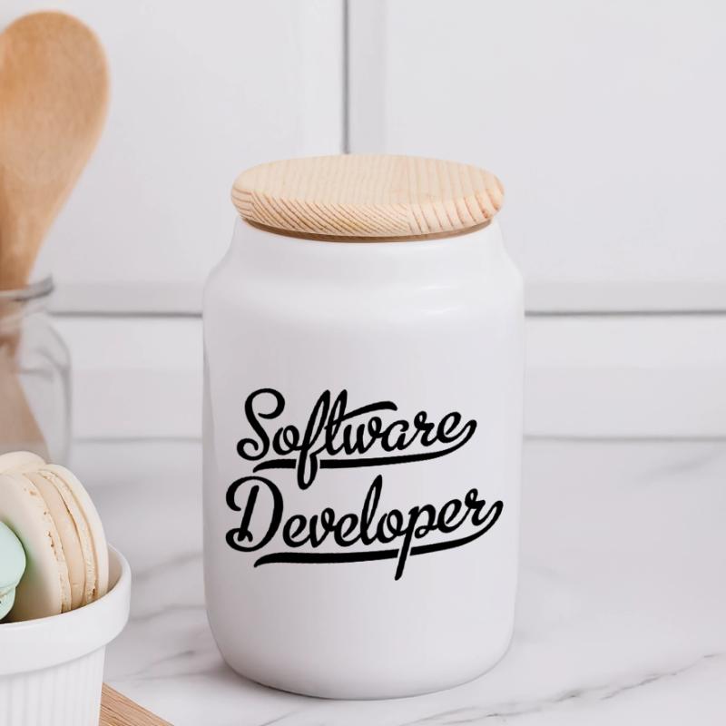 Software Developer Panorama Keksdose mit Holzdeckel