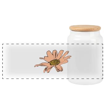Cadeau pour la fête des mères : Idée de cadeau pour la fête des mères - Boîte à biscuits avec couvercle en bois - blanc - Devant