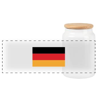 Deutschland - Panorama Keksdose mit Holzdeckel - Weiß - Vorne