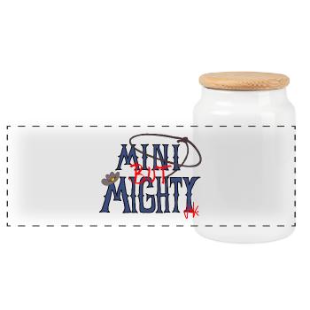 MINIBUTMIGHTY - Panorama Keksdose mit Holzdeckel - Weiß - Vorne